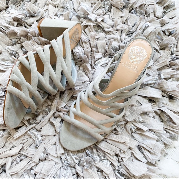 Vince Camuto Raveana Caged Mule in Light Grey - Picture 2 of 8